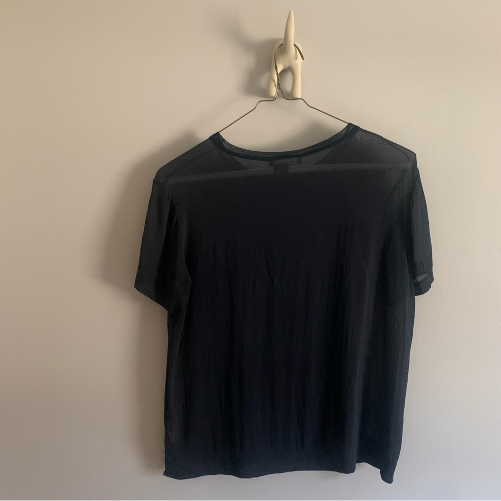 Vince dark navy silk tee - Picture 3 of 3